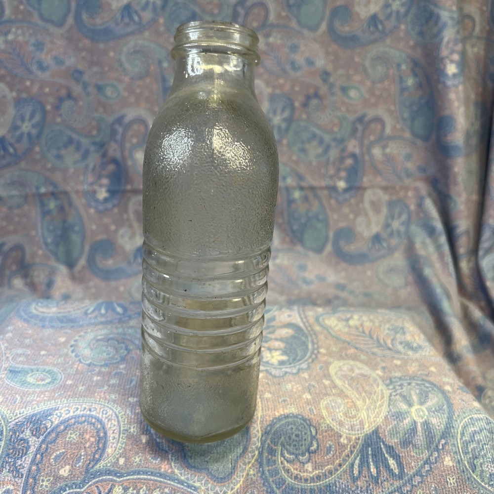 Vintage Hazel Atlas Depression Glass Ribbed Water Bottle No Cap - Picture 4 of 6